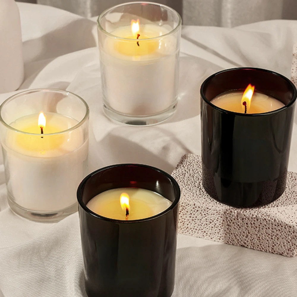 Luxury Candle Supplies Usa - Роскошная стеклянная банка для свечей, черно-белые